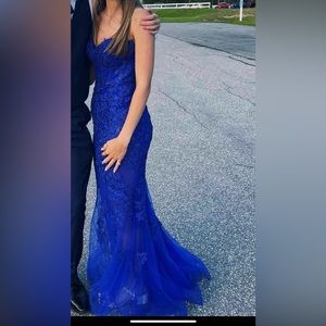 Royal blue Terrani prom dress